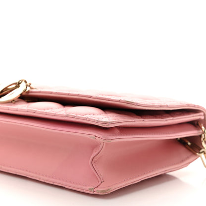 Christian Dior Lambskin Cannage My Dior Top Handle Bag Old Rose 10 of 13