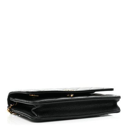 Chanel Caviar Quilted Wallet On Chain WOC Black 4 of 9