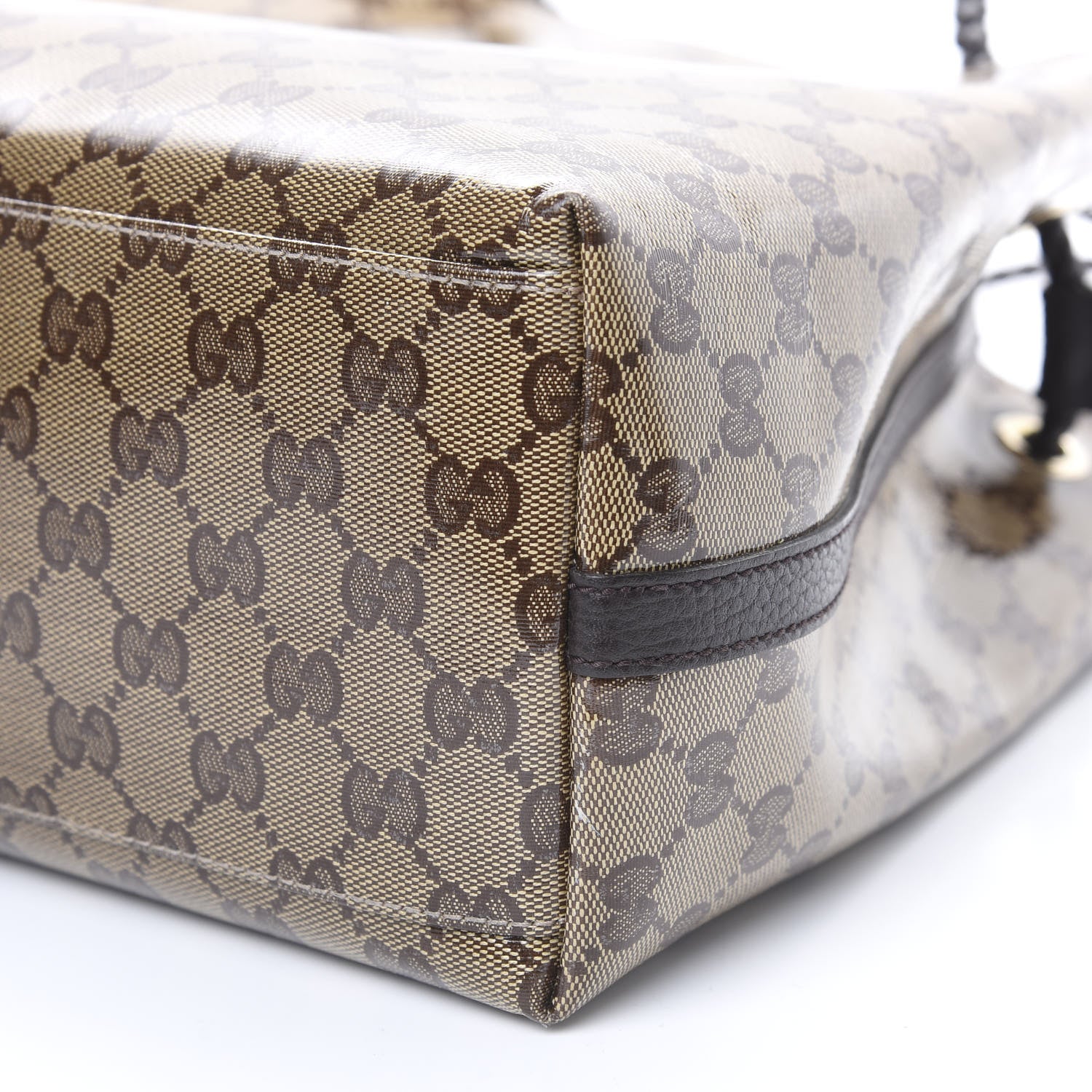Gucci Crystal Monogram Gifford Shopping Tote Brown 10 of 10