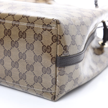 Gucci Crystal Monogram Gifford Shopping Tote Brown 10 of 10