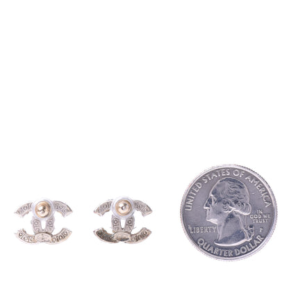 Chanel Pearl CC Earrings Light Gold 2 of 6