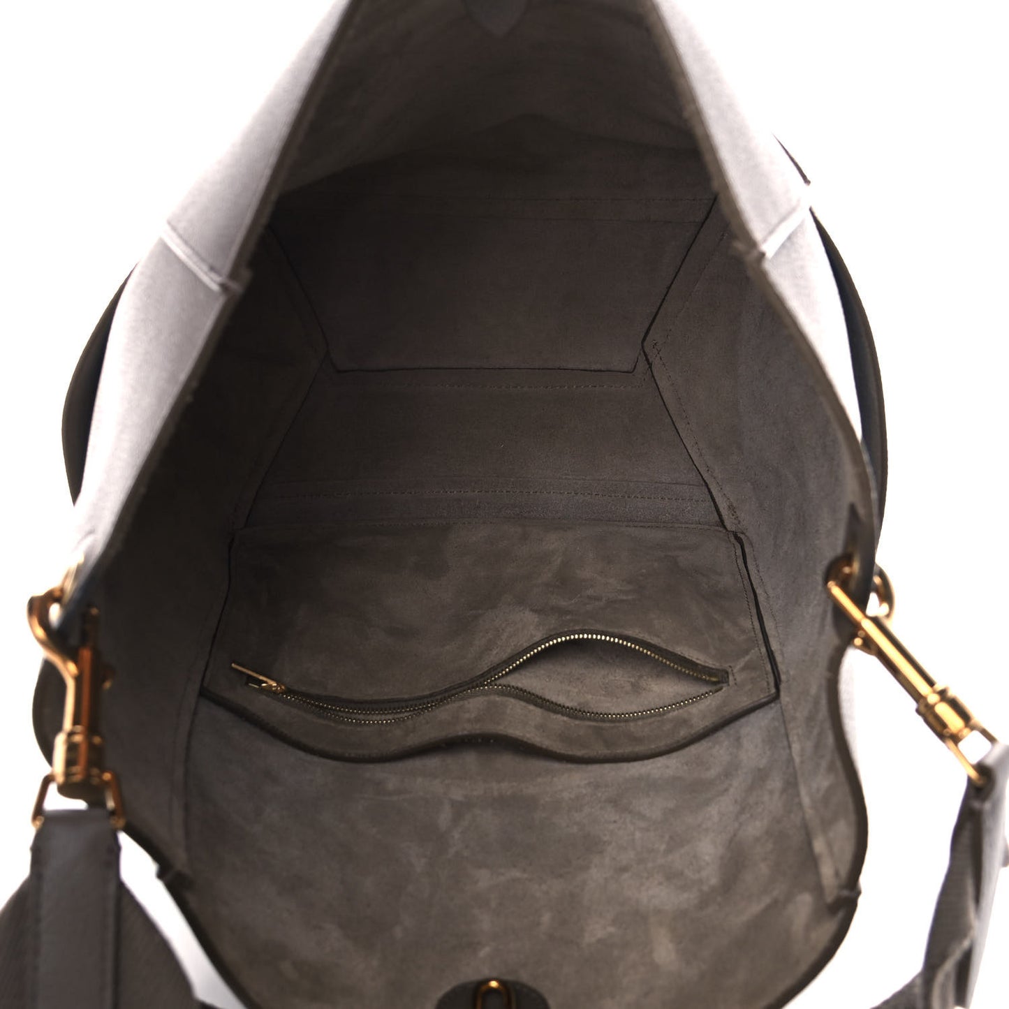 Soft Grained Calfskin Sangle Bucket Bag Taupe