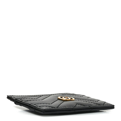 Gucci Calfskin Matelasse GG Marmont Card Holder Black 4 of 6