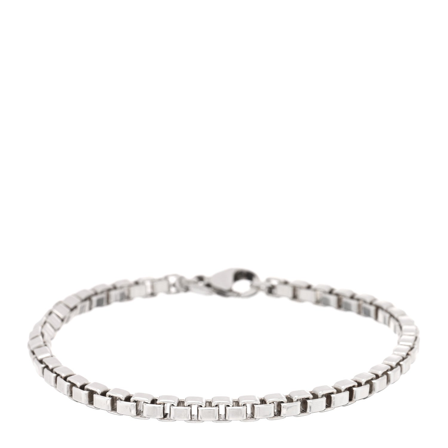 Tiffany Sterling Silver 4mm Venetian Link Bracelet 1 of 3