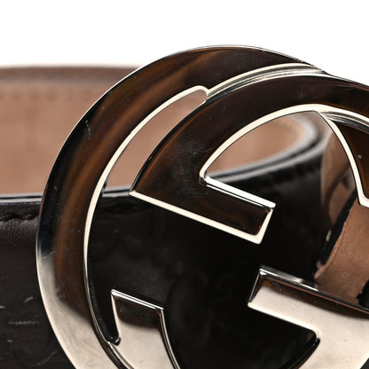 Gucci Calfskin Interlocking G Belt 95 38 Dark Brown 6 of 6
