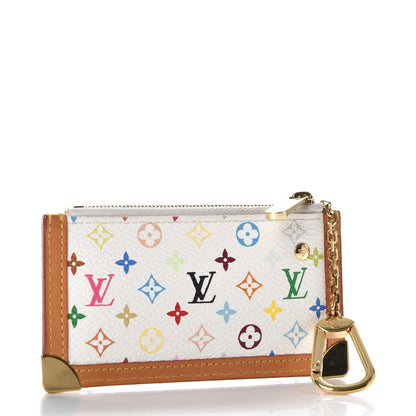 Louis Vuitton Monogram Multicolor Key Pouch White 3 of 7