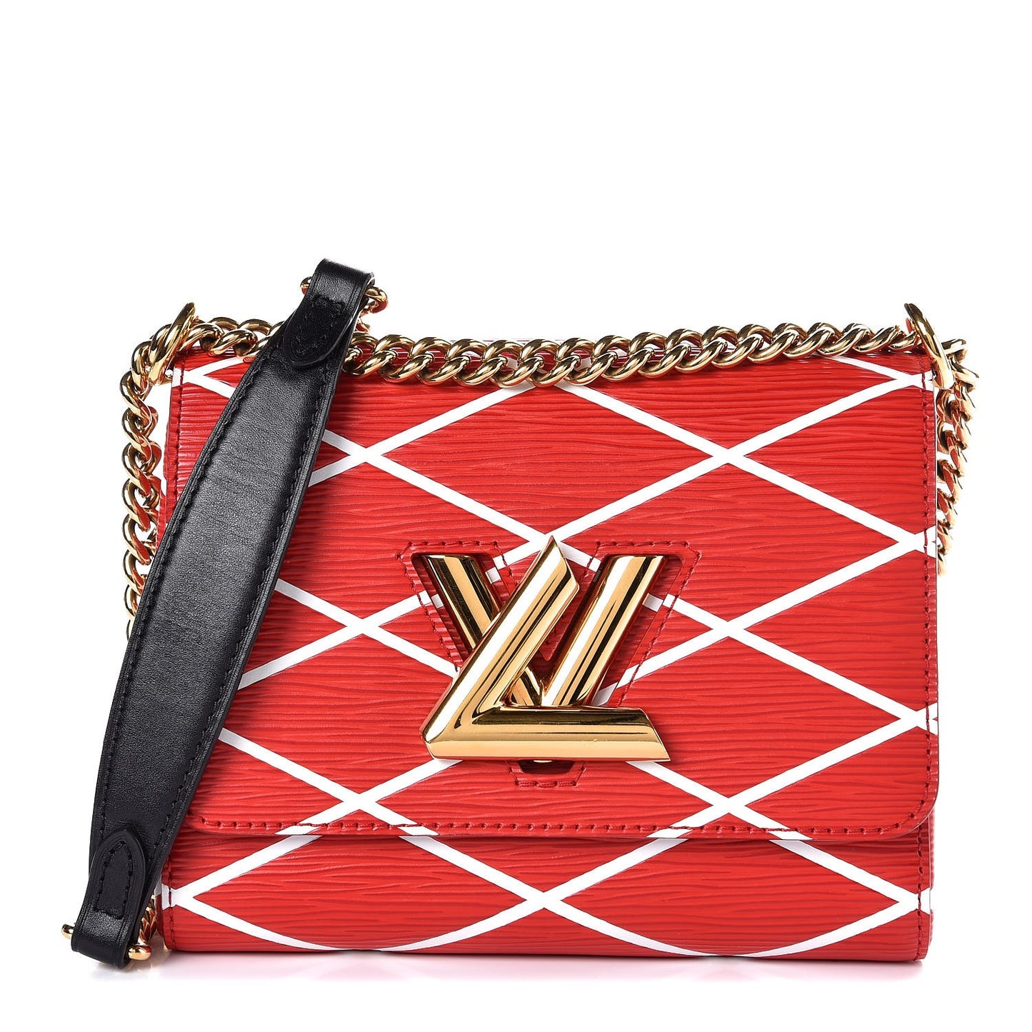 Epi Malletage Twist Shoulder Bag PM Rouge