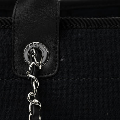 Chanel Mixed Fibers Small Deauville Tote Black 11 of 12