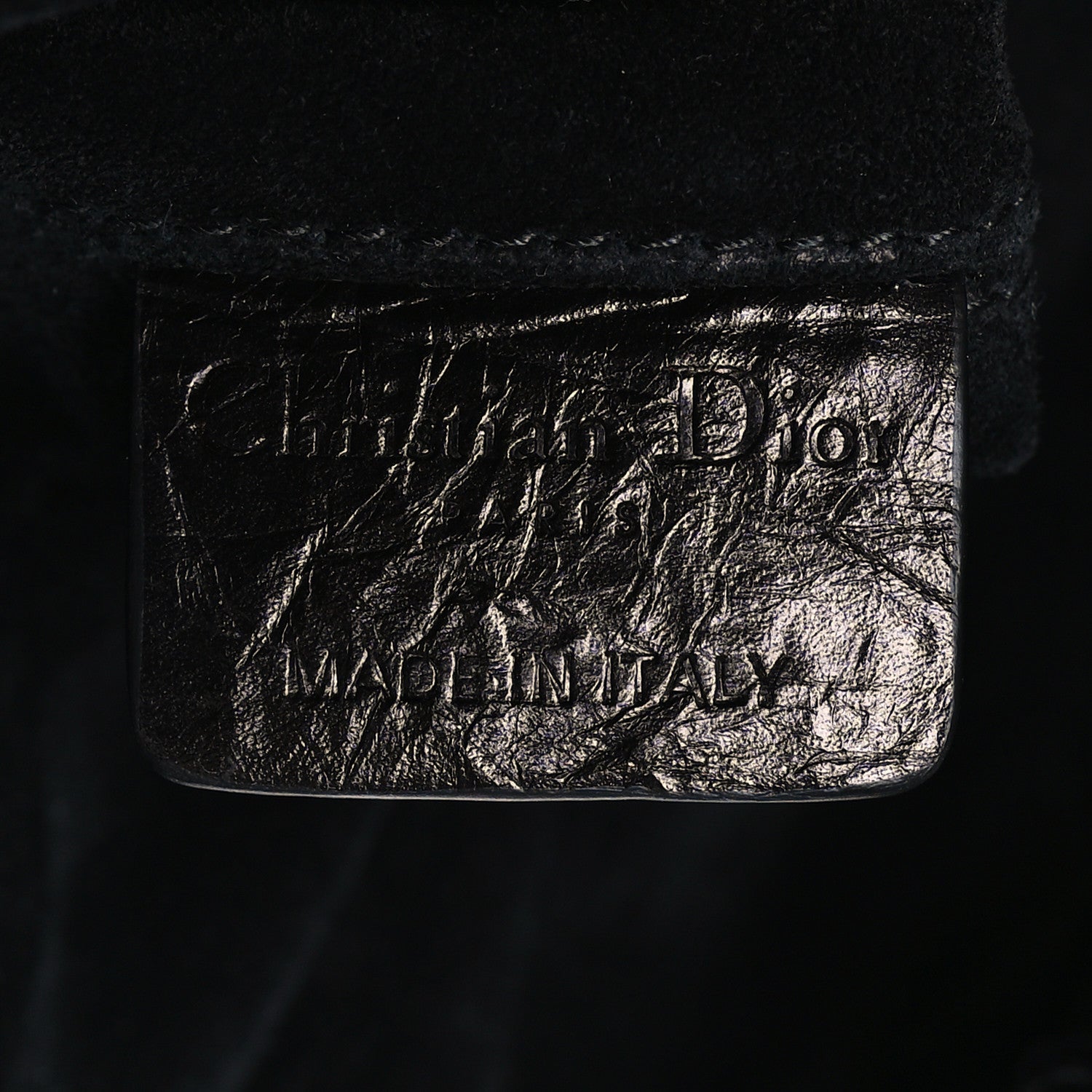 Christian Dior Crinkled Calfskin Cannage Medium Dior Tojours Bag Black 7 of 10