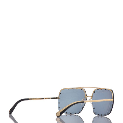 Louis Vuitton The Party Square Sunglasses Z2372W Silver 4 of 9
