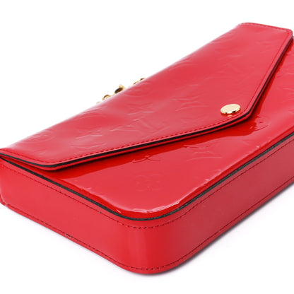 Louis Vuitton Vernis Felicie Pochette Chain Wallet Cherry 13 of 14