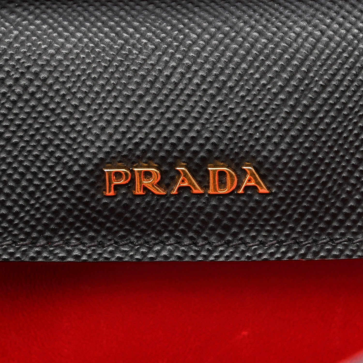 Prada Saffiano Cuir Small Double Bag Black Fuoco 8 of 11