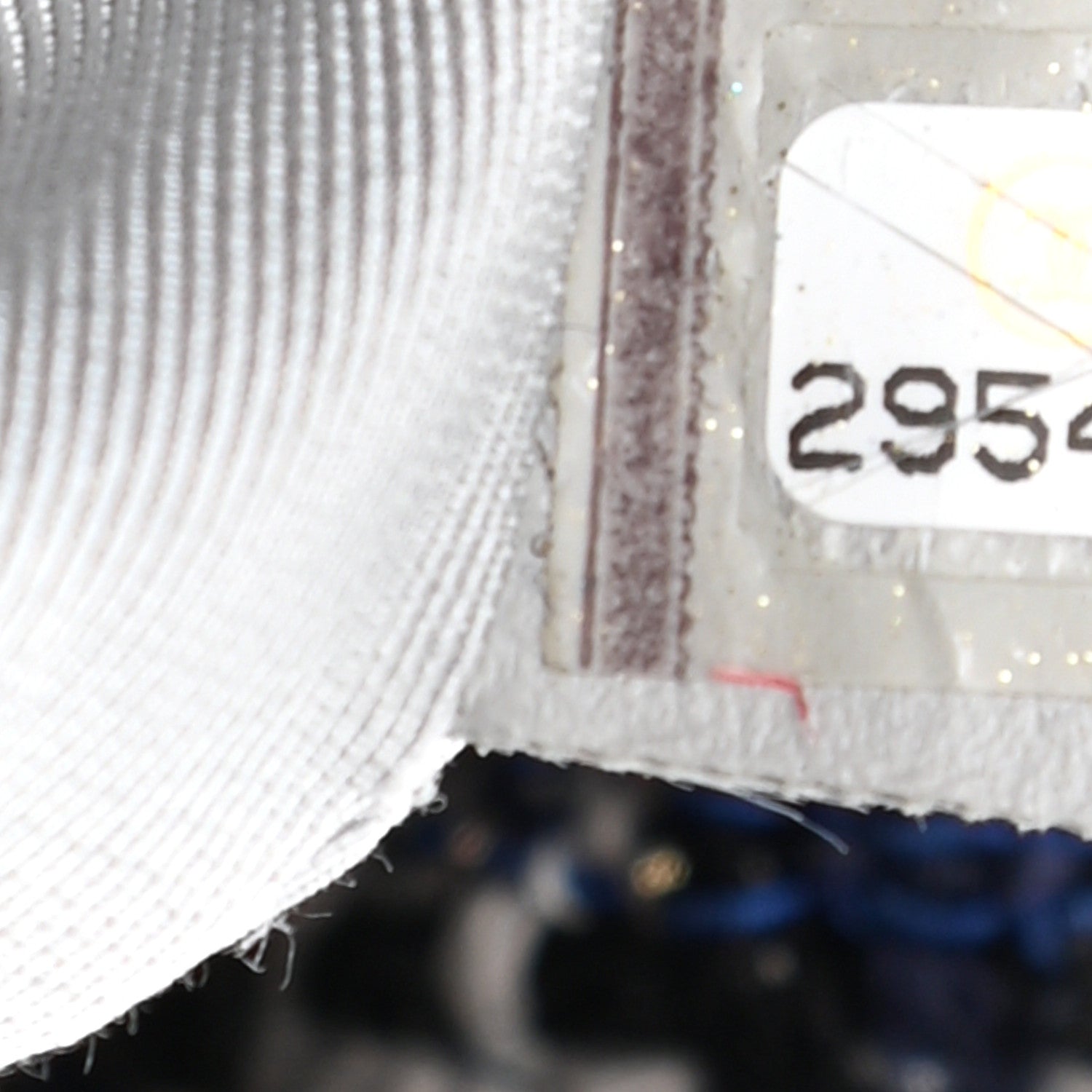 Chanel Calfskin Tweed Medium CC Chain Bucket Drawstring Bag Navy Blue Multicolor 7 of 10