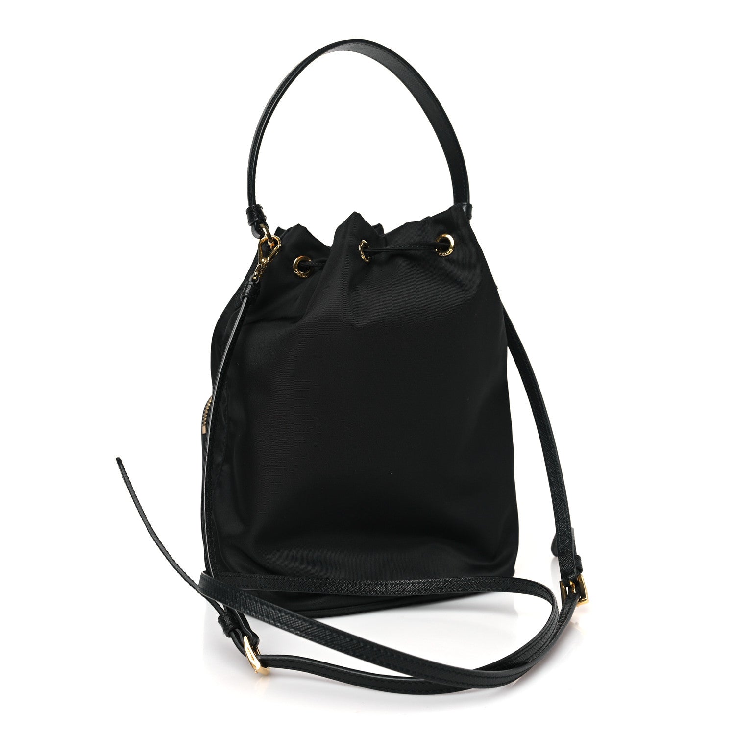Prada Re-Nylon Duet Drawstring Shoulder Bag Black 3 of 8