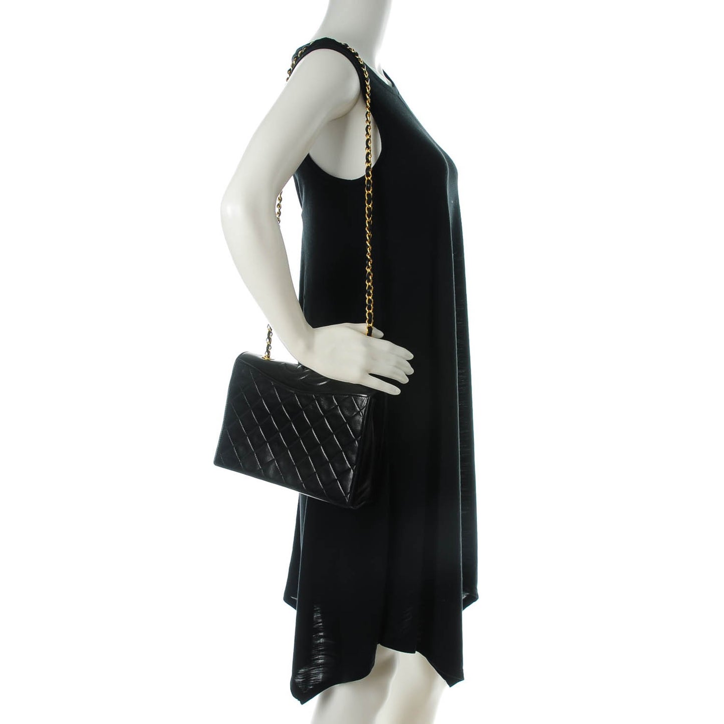 Lambskin Quilted CC Small Single Flap Black