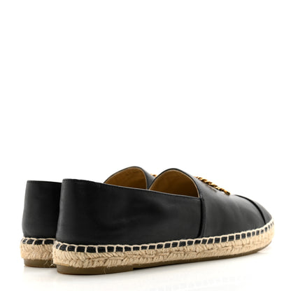 Chanel Calfskin Chain CC Espadrilles 38 Black 4 of 11
