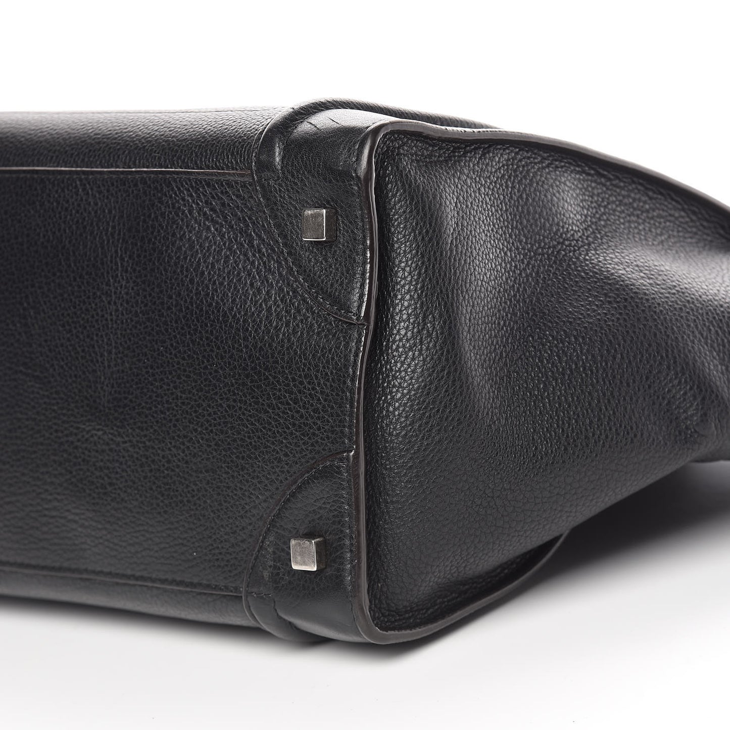 Drummed Calfskin Mini Luggage Black