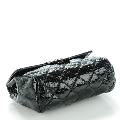 Chanel Distressed Patent Quilted Flap Cosmetic Case Black 4 of 8