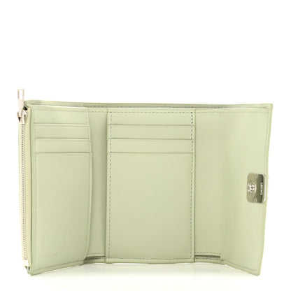 Loewe Pebble Grain Calfskin Anagram Small Vertical Wallet Green 5 of 10