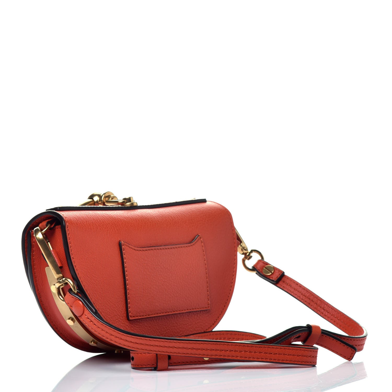 Chloe Calfskin Small Nile Bracelet Minaudiere Bag Sepia Red 3 of 8