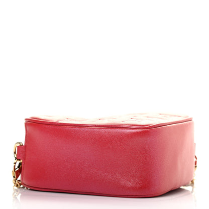 Louis Vuitton Lambskin Embossed Monogram Fall In Love Sac Coeur Heart Chain Bag Lipstick Red 3 of 4