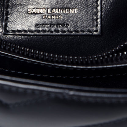 Saint Laurent Calfskin Y Quilted Monogram Small Loulou Chain Satchel Black 6 of 8