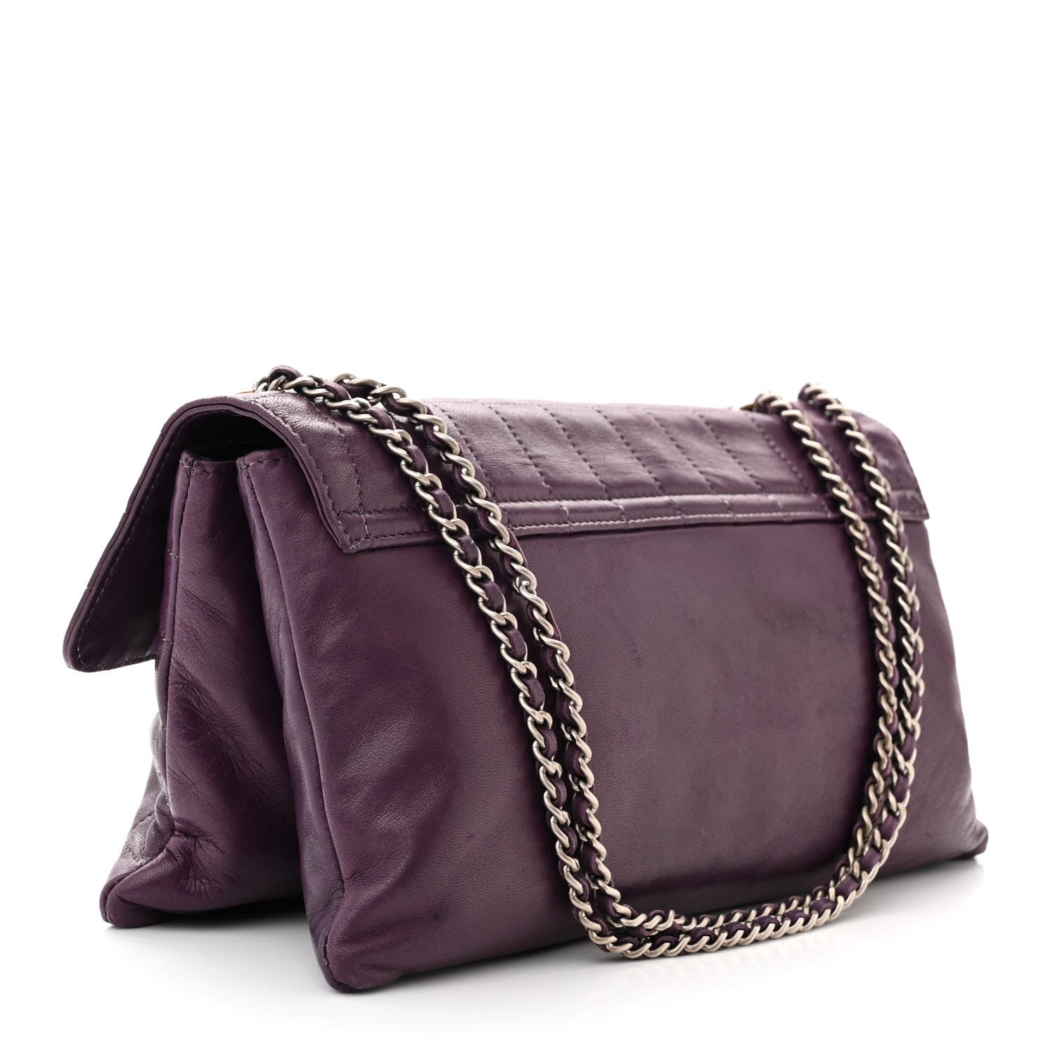 Chanel Lambskin Chocolate Bar Mademoiselle Flap Purple 3 of 11
