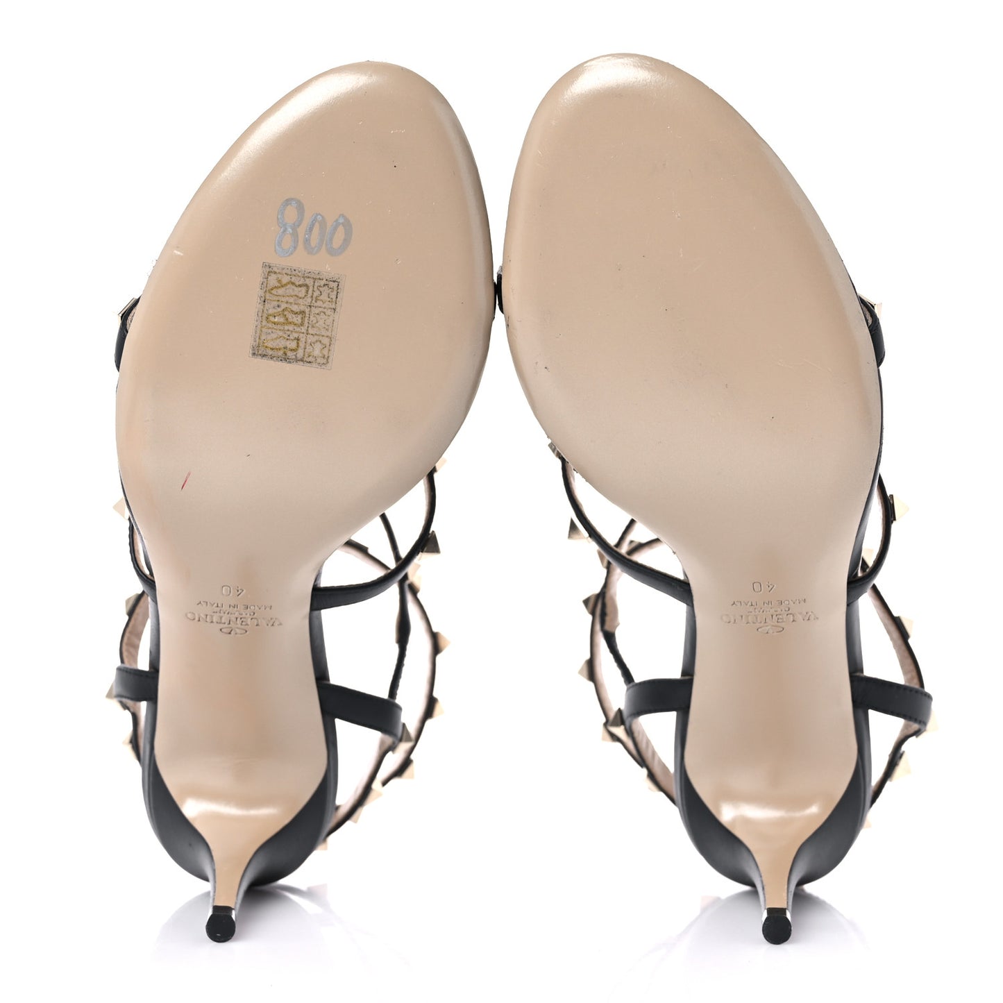 Nappa Rockstud Gladiator 70mm Sandals 40 Black