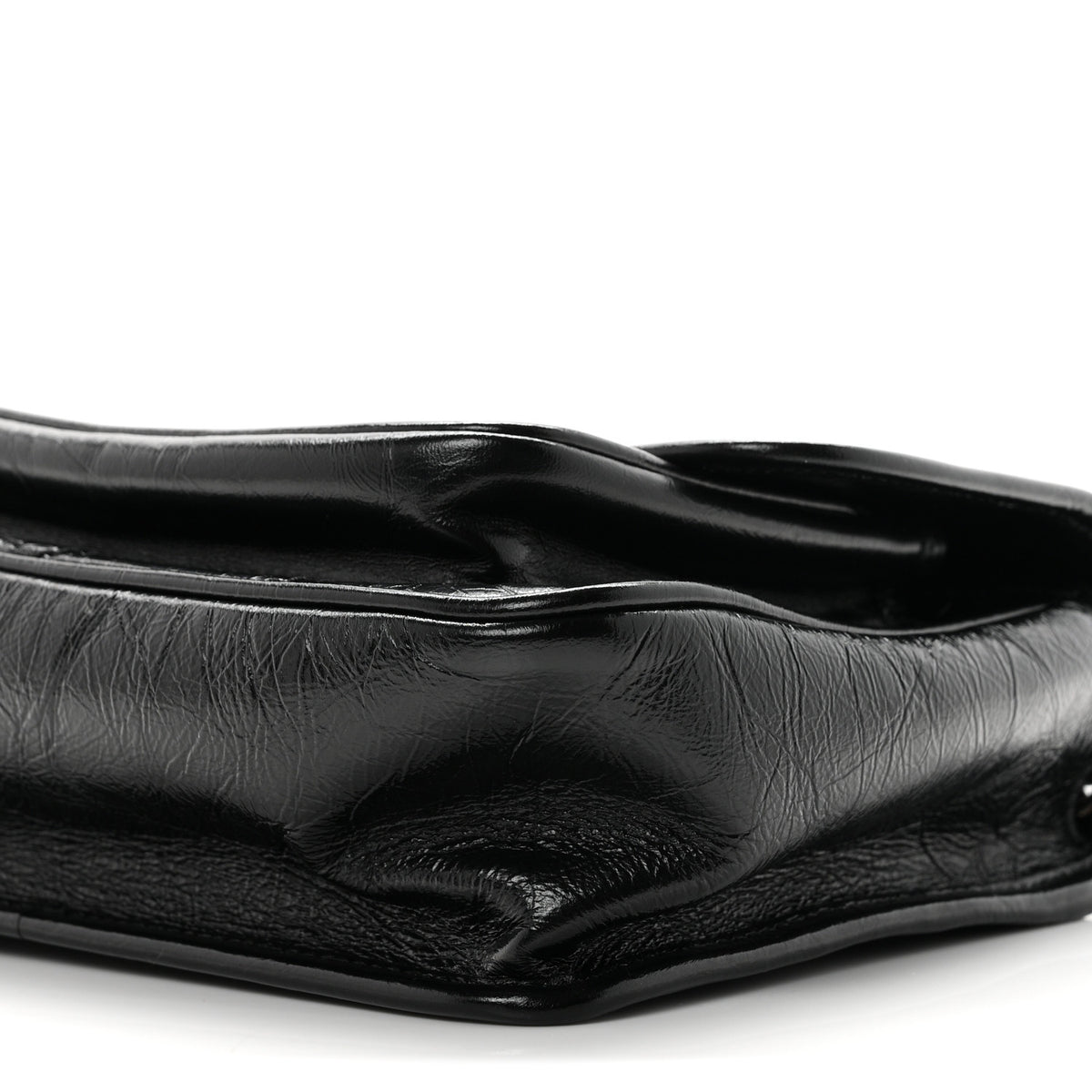 Saint Laurent Crinkled Calfskin Matelasse Monogram Baby Niki Chain Satchel Black 10 of 11