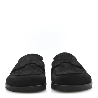 Hermes Suede Calfskin Go Mules 35 Black 3 of 9