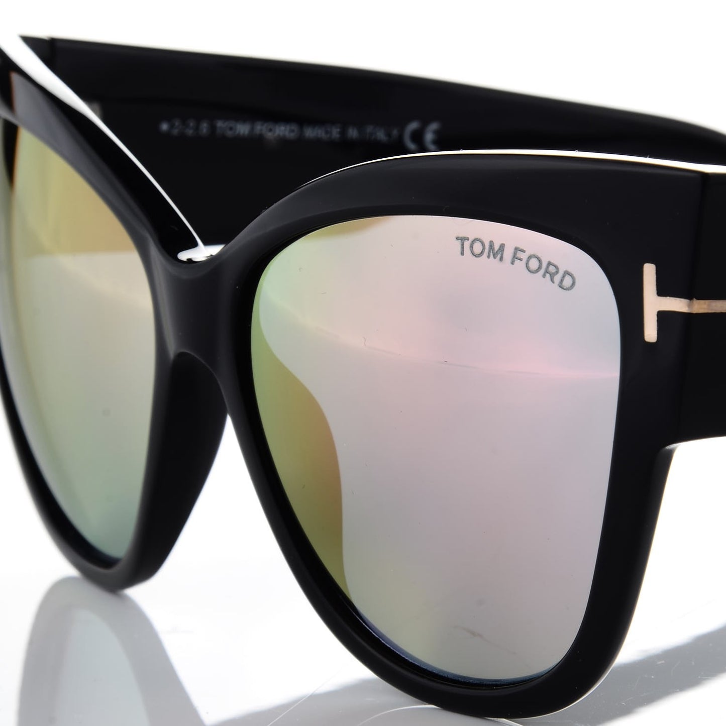 Acetate Anoushka Cat Eye Sunglasses TF371 Black