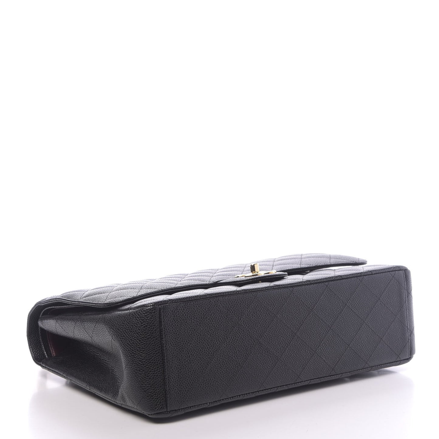 Caviar Quilted Maxi Double Flap Black