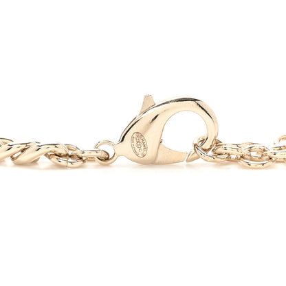 Chanel Metal Crystal CC Heart Chain Belt 90 Light Gold 3 of 4