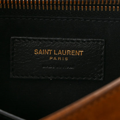 Saint Laurent Suede Monogram Medium Niki Chain Satchel Cinnamon 7 of 12