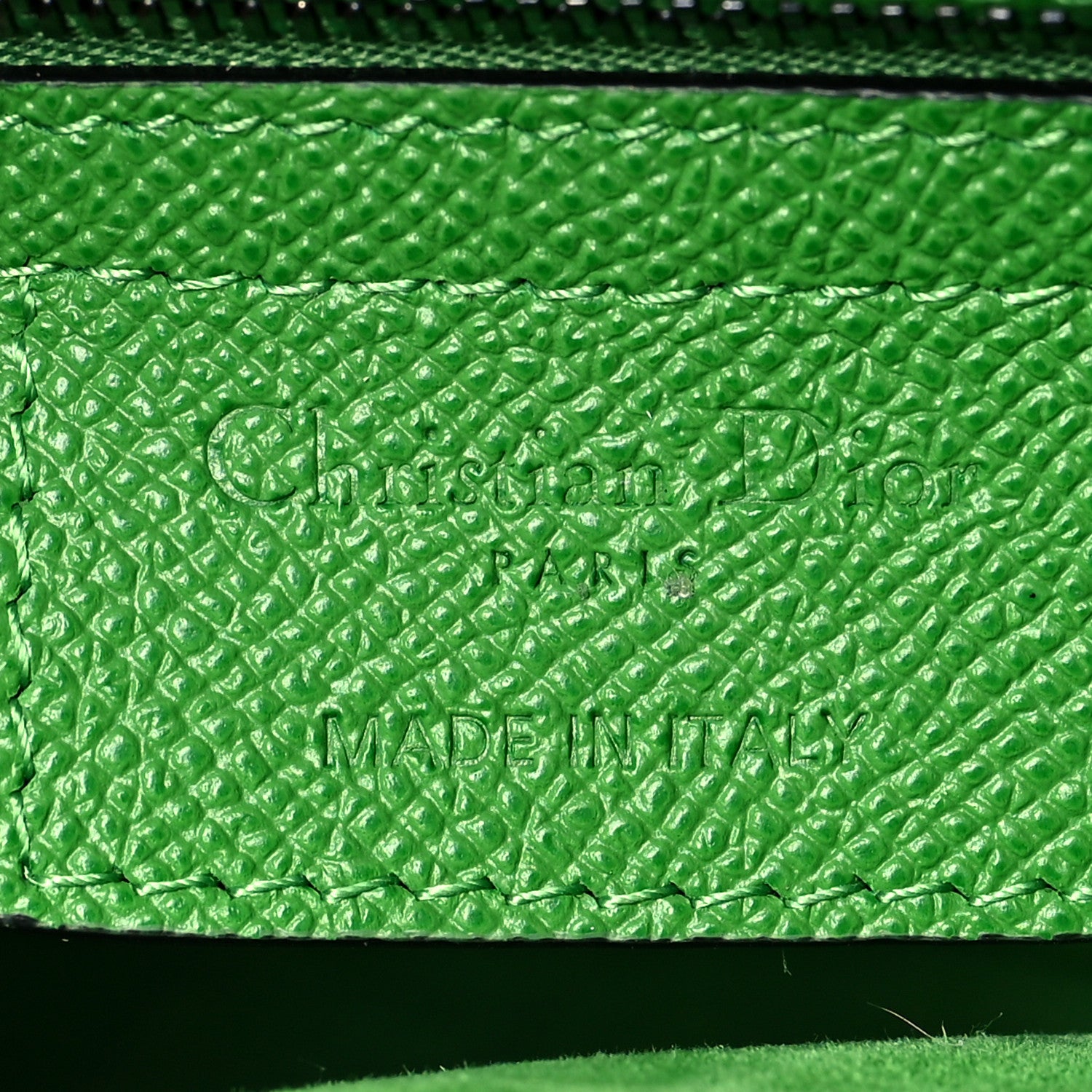 Christian Dior Grained Calfskin Saddle Bag Green 5 of 9