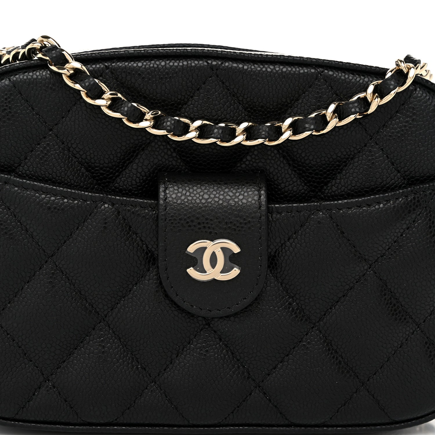 Chanel Caviar Quilted Chain Camera Bag Black 8 of 11