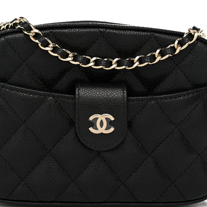 Chanel Caviar Quilted Chain Camera Bag Black 8 of 11