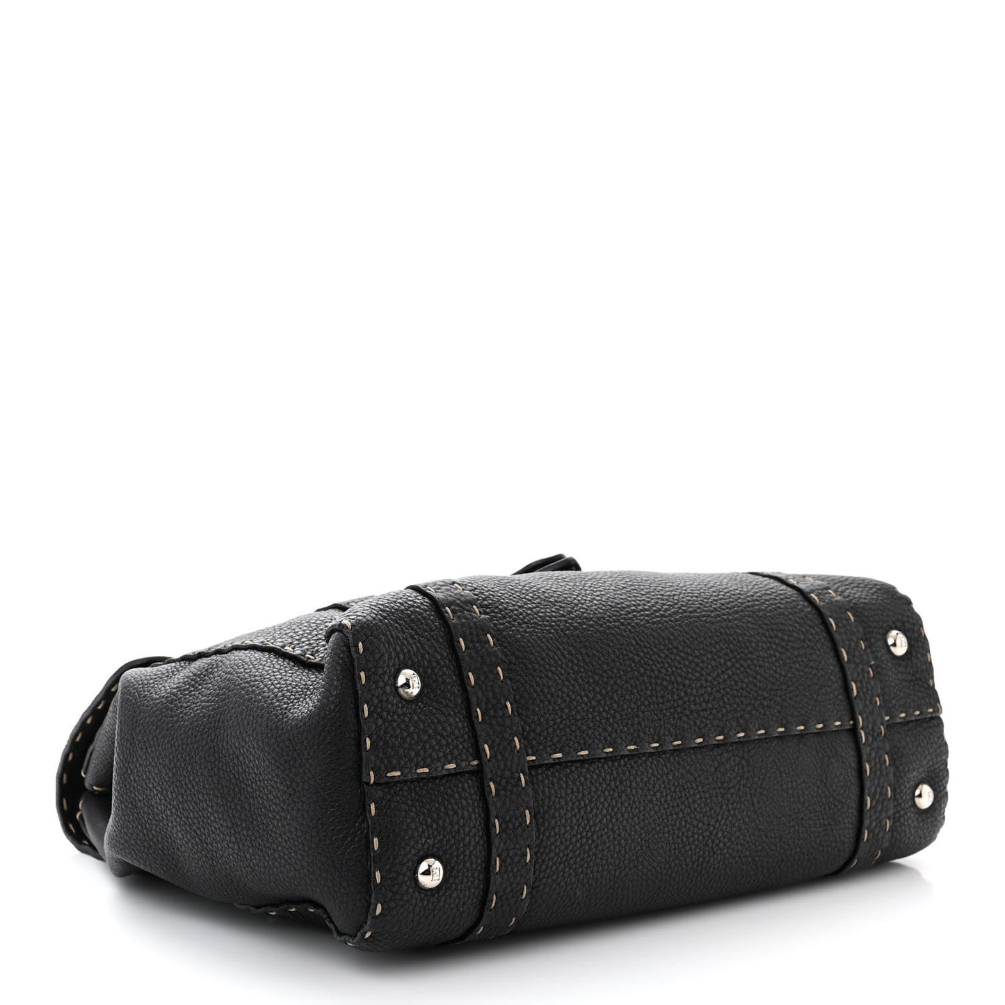 Cuoio Romano Selleria Medium Linda Satchel Black