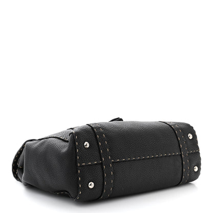 Fendi Cuoio Romano Selleria Medium Linda Satchel Black 4 of 10