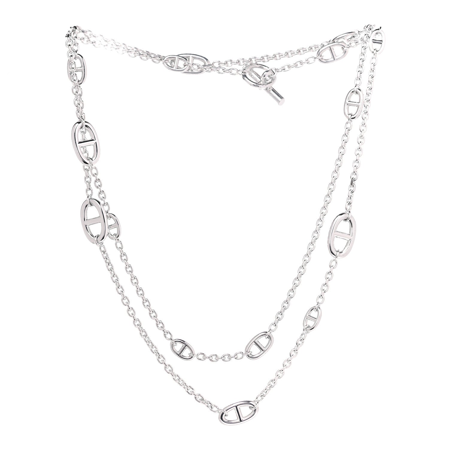 Hermes Sterling Silver Farandole Necklace 120 2 of 5