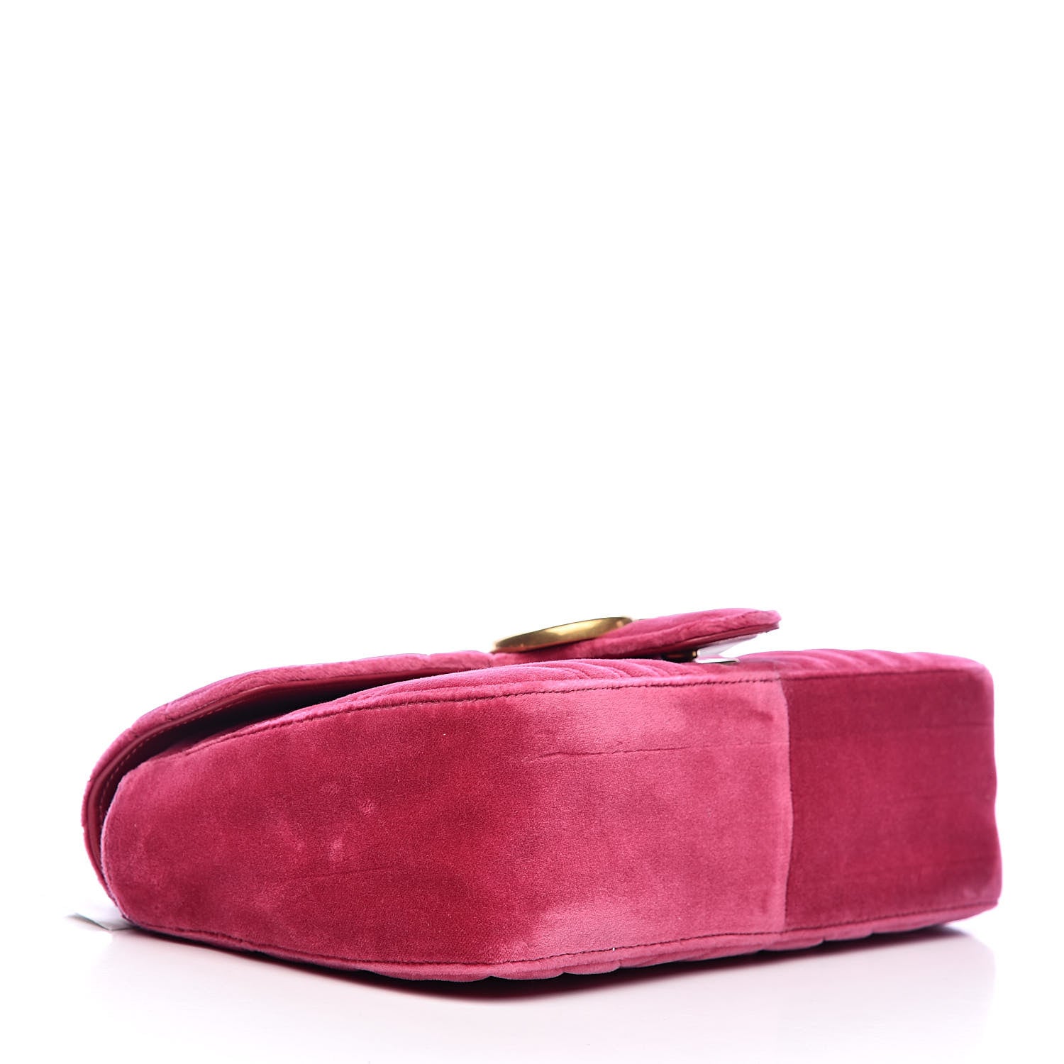 Gucci Velvet Matelasse Small GG Marmont Shoulder Bag Light Raspberry Rose 3 of 9