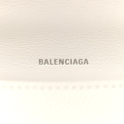 Balenciaga Grained Calfskin Small Hourglass Top Handle Bag White 6 of 9