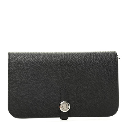 Hermes Togo Dogon Duo Wallet Black 1 of 8