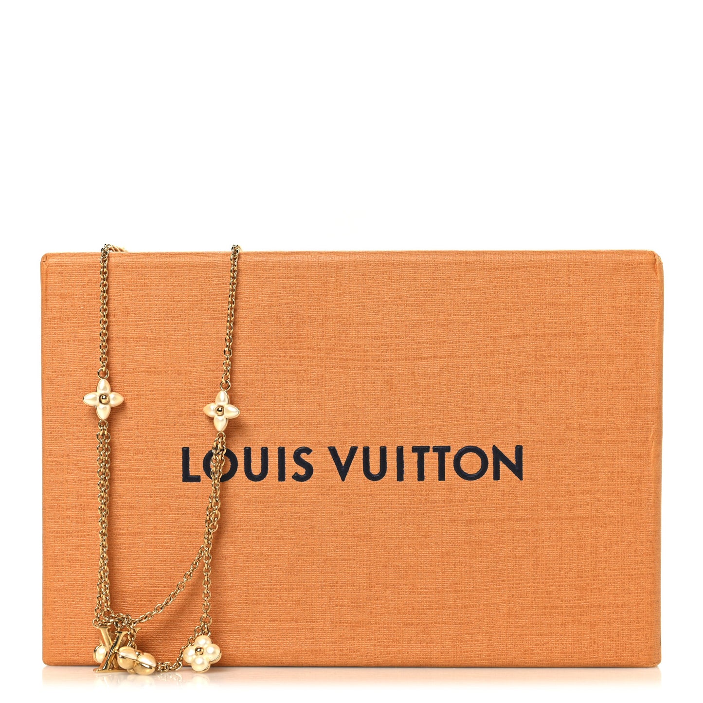 Pearl LV Floragram Necklace Gold