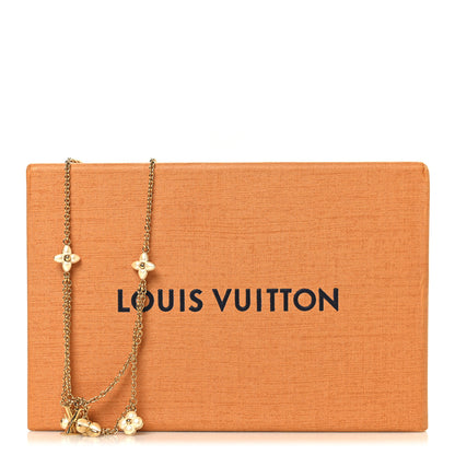 Louis Vuitton Pearl LV Floragram Necklace Gold 7 of 7