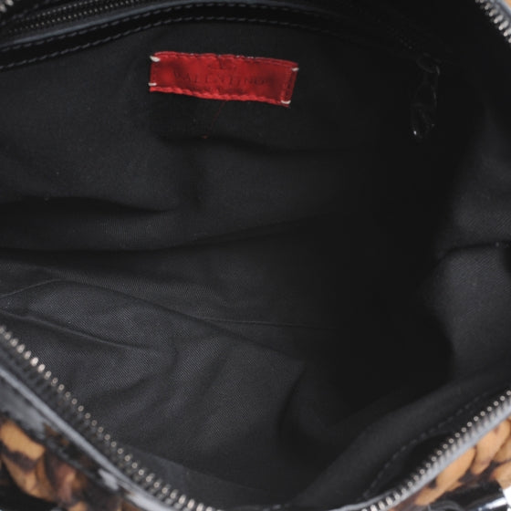 Pony Hair Pleated Maizeon Tote Leopard