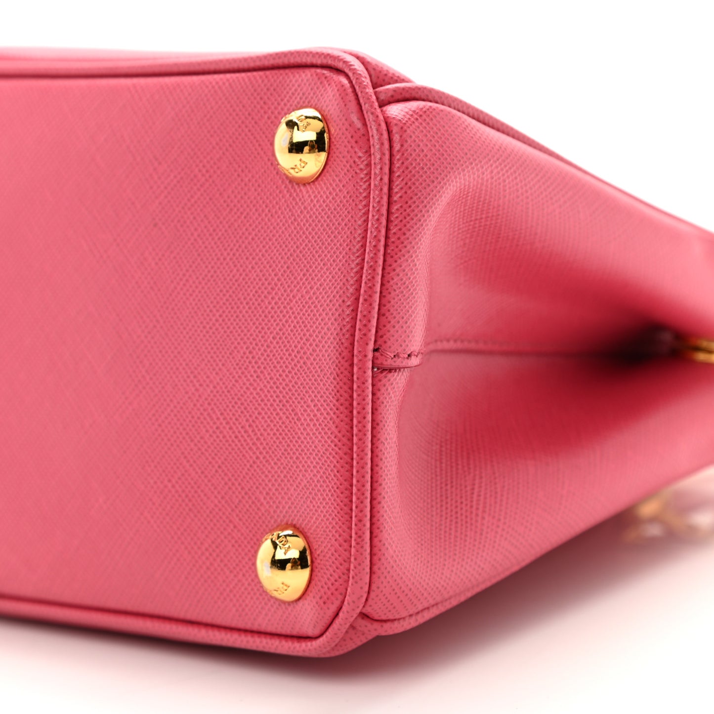 Saffiano Lux Micro Galleria Double Zip Tote Peonia