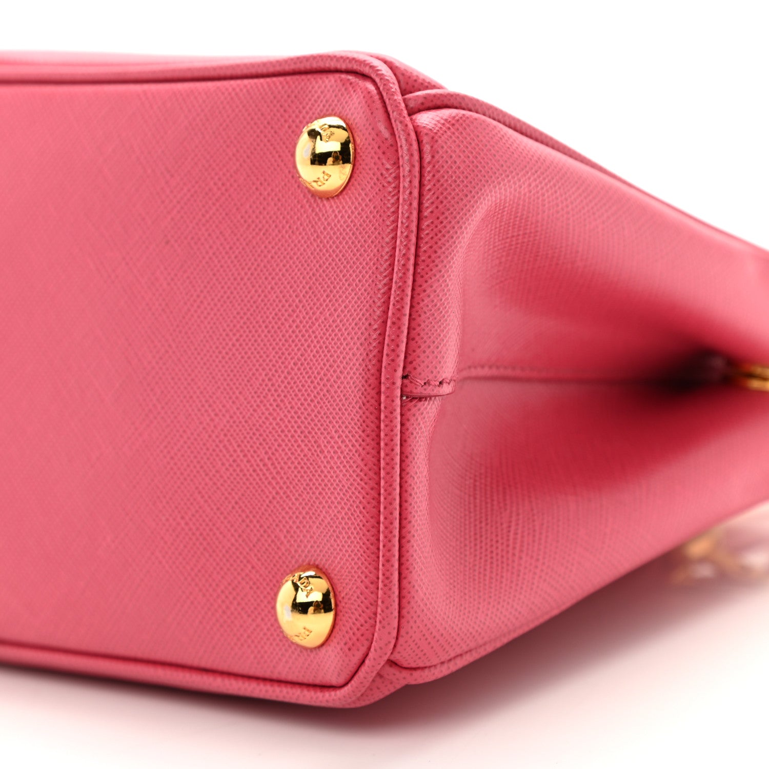 Prada Saffiano Lux Micro Galleria Double Zip Tote Peonia 11 of 11