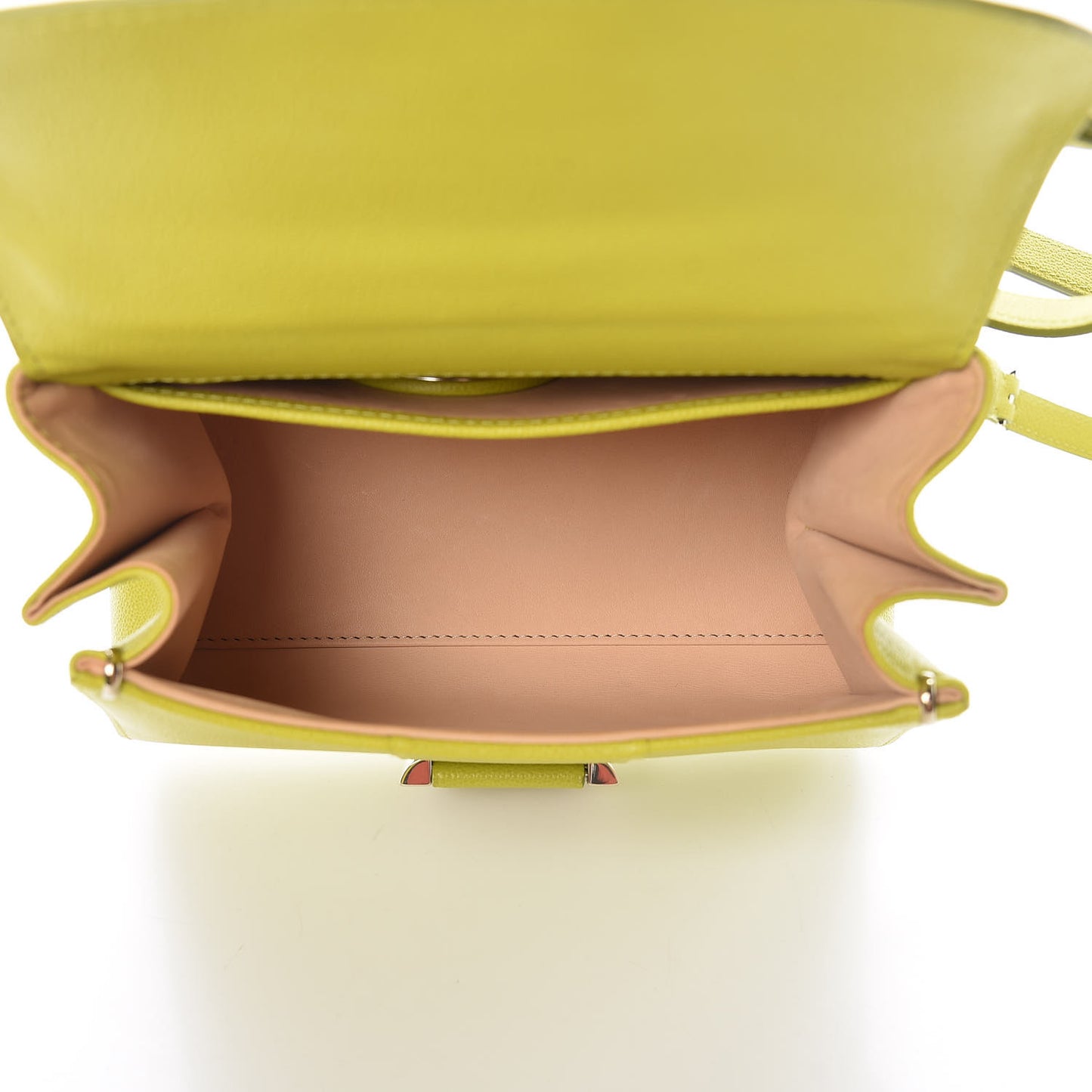 Grained Calfskin Mini Brillant Satchel Absinthe Lime