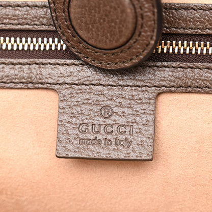 Gucci GG Supreme Monogram Textured Calfskin Web Medium Ophidia Shopping Tote Beige Ebony New Acero 6 of 14